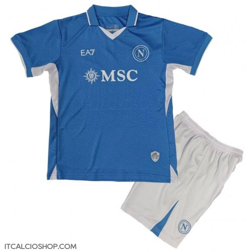 SSC Napoli Prima Maglia Bambino 2024-25 Manica Corta (+ Pantaloni corti)